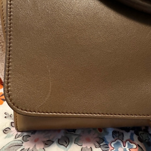 Celine Grey Leather/Canvas Trapeze Medium purse. Authenticated - Picture 6 of 14